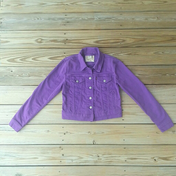 purple trucker jacket